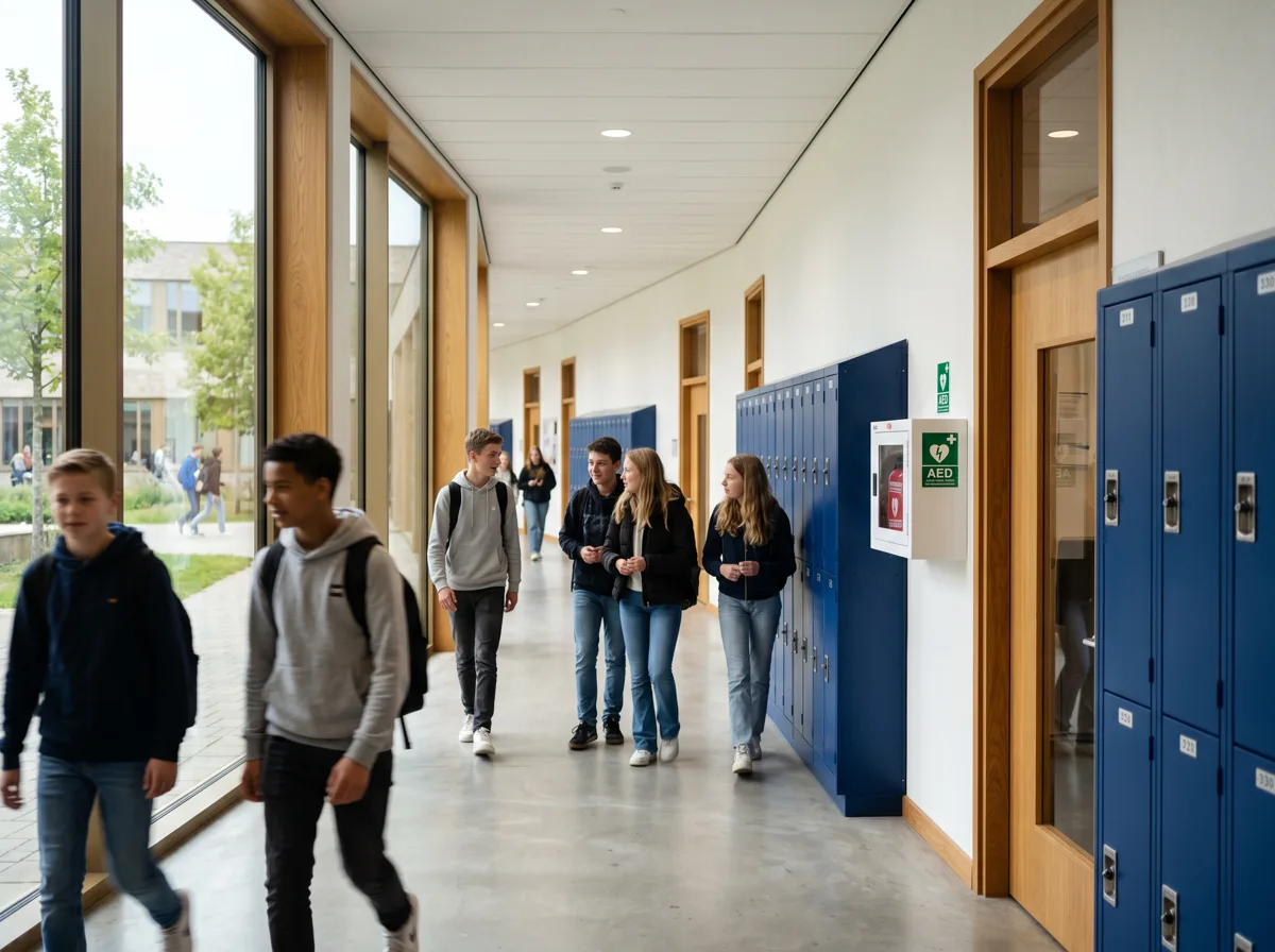 AED in een Nederlandse school